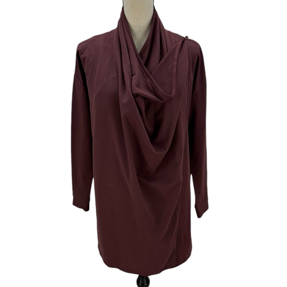 Bench Long Sleeve Wrap Style Tunic Top - Purple / Maroon - size Small